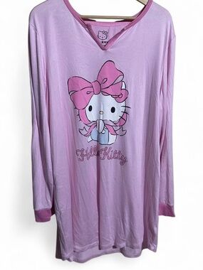 Hello Kitty Light Pink Graphic Top with Bow Detail